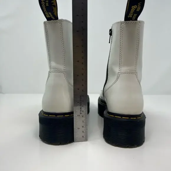 Dr Martens Women's Boots Size 9 Jadon AW004 Polished Smooth Leather - Picture 7 of 14